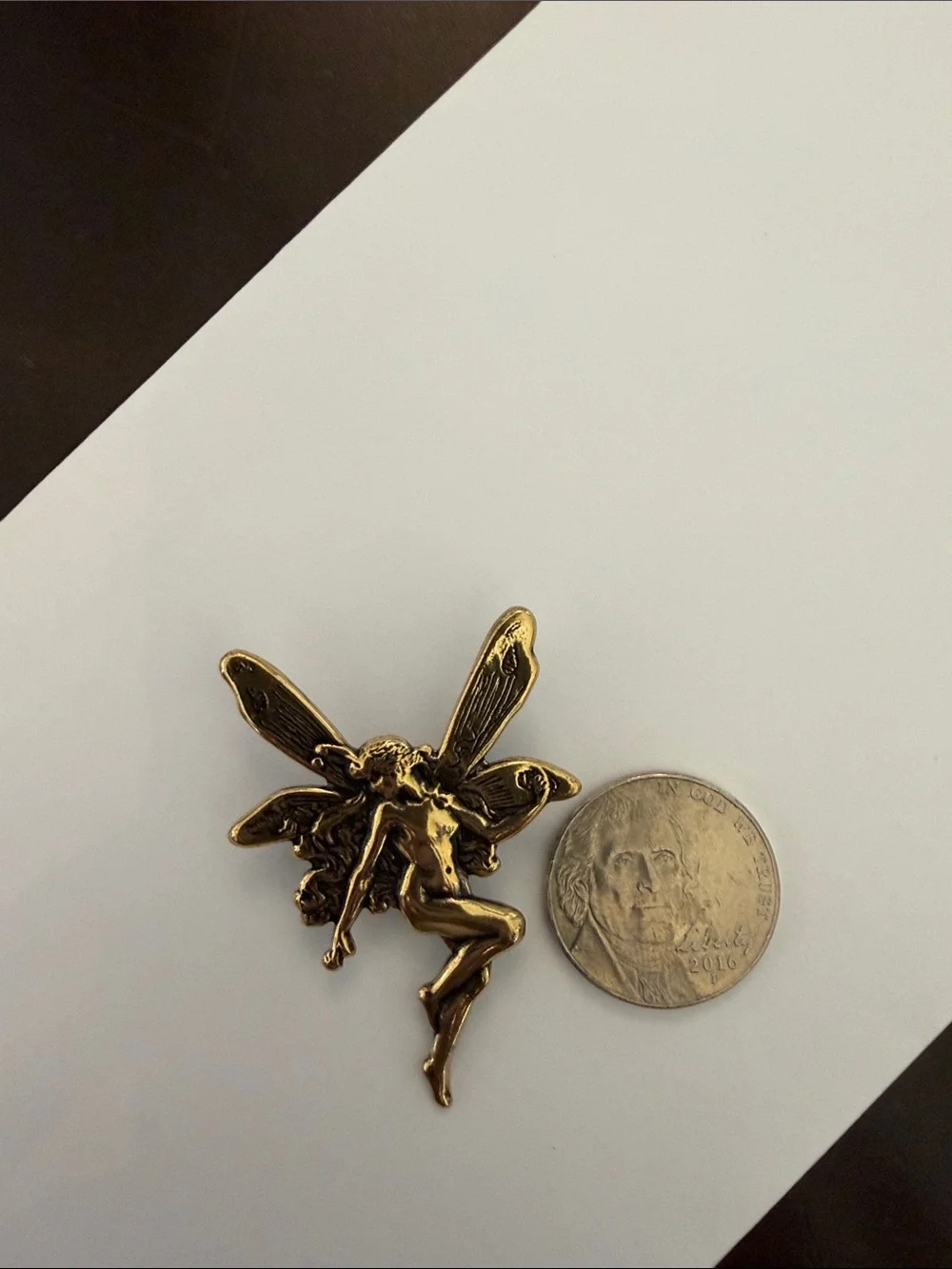 fairy-flower figural brooch,